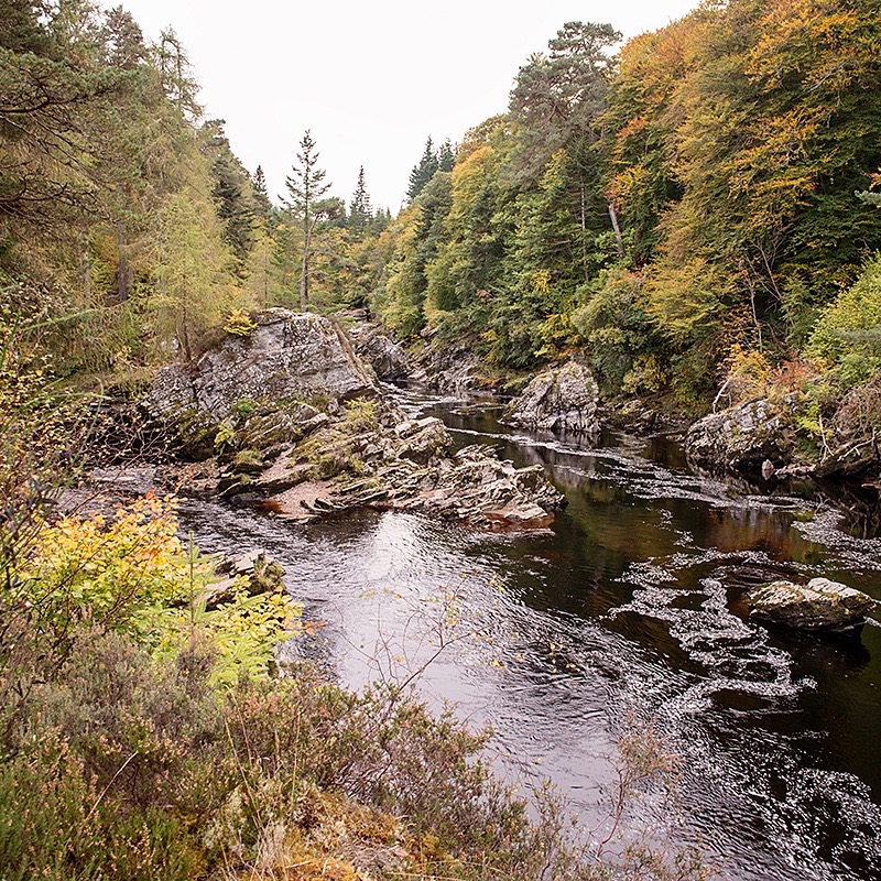 the junction of the Rivers Findhorn and Divie near Logie Steading